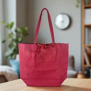 Anita Rosee Italian Leather Women’s Handbag – Designer Shopper Tote Bag